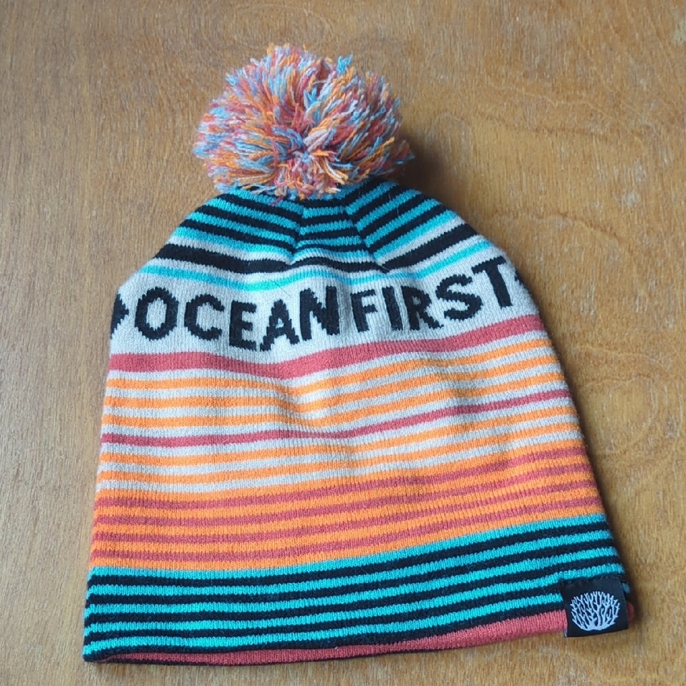 Ocean First Beanie with Pom Pom